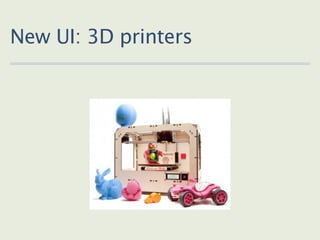 New UI: 3D printers
 