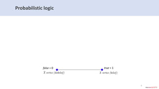 Probabilistic logic
false = 0 true = 1
6
 