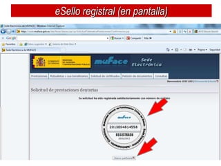 eSello registral (en pantalla)
 