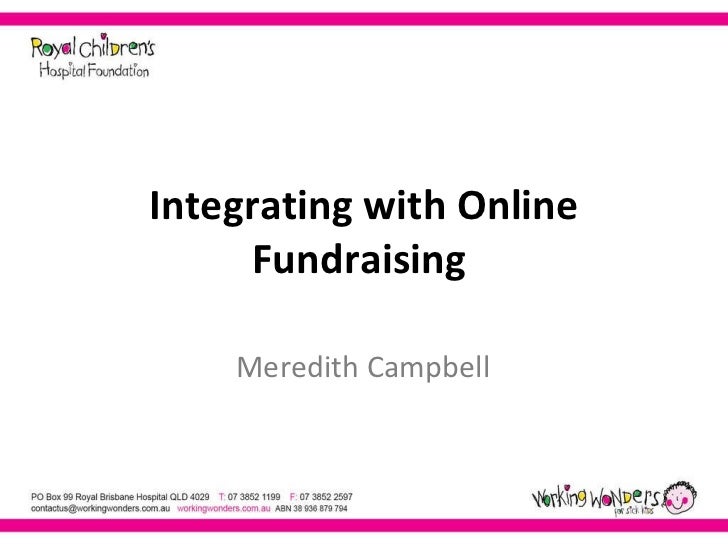 Integrating Offline and Online Fundaising