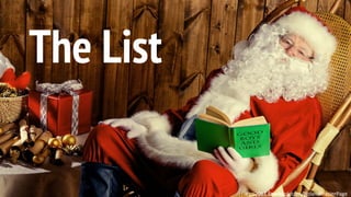 This is a sample of bold
text on a full color slide.
This is good for quotes,stats,
dividers,etc.
The List
#tcs2017 facebook.com/RolandFrasierPage
 