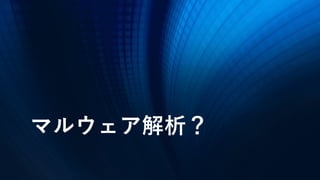 マルウェア解析？
 
