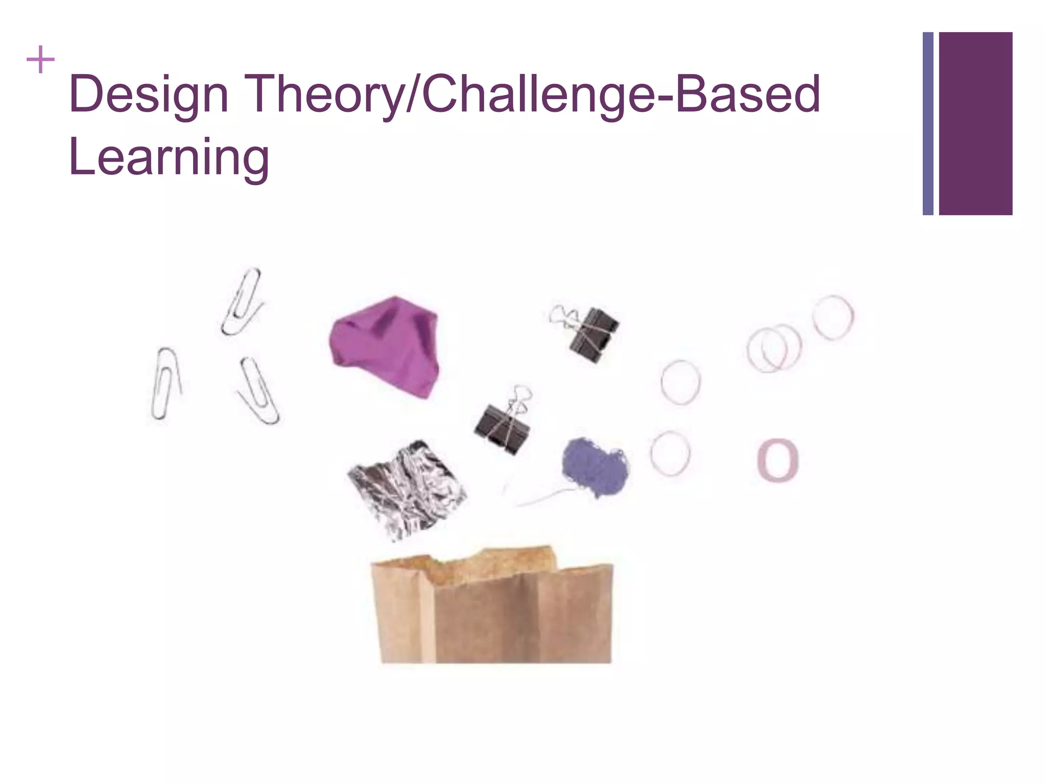 +

Design Theory/Challenge-Based
Learning

 