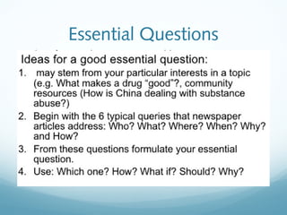 Essential Questions

 