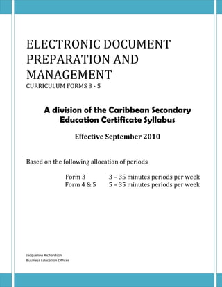 Edpm outline | DOC