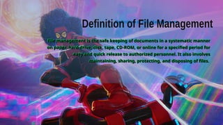 EDPM PRESENTATION on file and folder management | PPTX