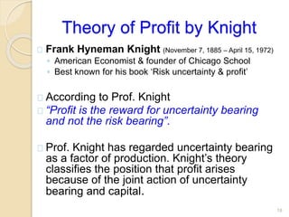 Knight Theory Example Entrepreneurship Development- Unit 2 | PPTX