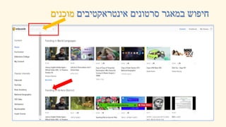 ‫אינטראקטיבים‬ ‫סרטונים‬ ‫במאגר‬ ‫חיפושĬ
‫מוכנים‬
 