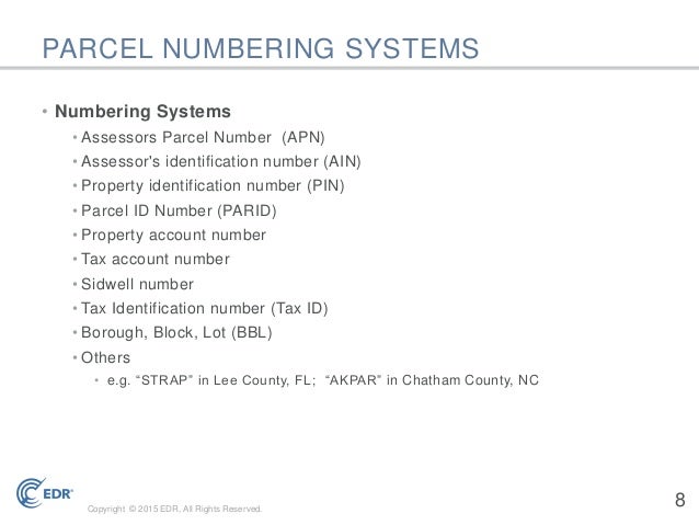 What is a parcel ID number?