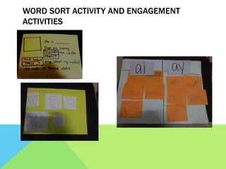 WORD SORT ACTIVITY AND ENGAGEMENT
ACTIVITIES
 