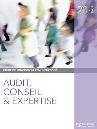 2013
14
ÉTUDE DE FONCTIONS & RÉMUNÉRATIONS
AUDIT,
CONSEIL
& EXPERTISE
Audit, Conseil & Expertise
 