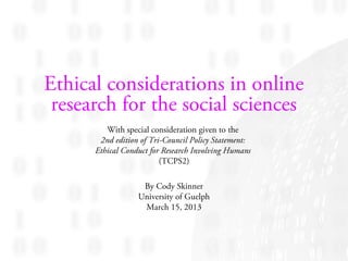 Ethical considerations in online research for the social sciences | PPT
