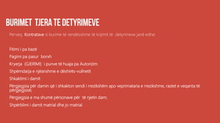 Perveq Kontratave si burime të rendësishme të krijimit të detyrimeve janë edhe:
Fitimi i pa bazë
Pagimi pa pasur borxh
Kryerja (GJERIMI) i punve të huaja pa Autorizim
Shpërndarja e njëanshme e dëshirës-vullnetit
Shkaktimi i damit
Përgjegjsia për damin që i shkakton sendi i rrezikshëm apo veprimataria e rrezikshme, rastet e veqanta të
përgjegjsisë;
Përgjegjsia e ma shumë përsonave për të njetin dam;
Shpërblimi i damit matrial dhe jo matrial.
 