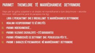 Vlejn për të gjitha subjektet e së drejtës në marrëdhaniet e tyre detyrimore – ekonike
biznisore këto parime janë të parapara me ligj:
I. -
 