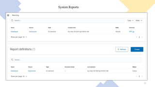 System Reports
21
 