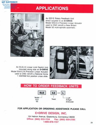 ELECTROMATE
Toll Free Phone (877) SERVO98
Toll Free Fax (877) SERV099
www.electromate.com
sales@electromate.com
Sold & Serviced By:
 