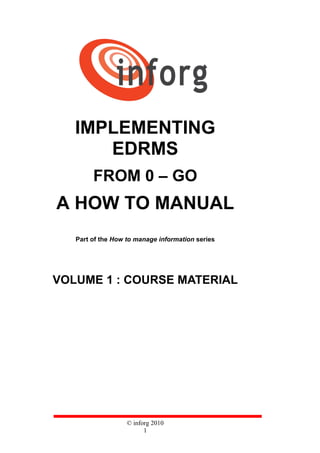 Edrms 0 go v1 course material
