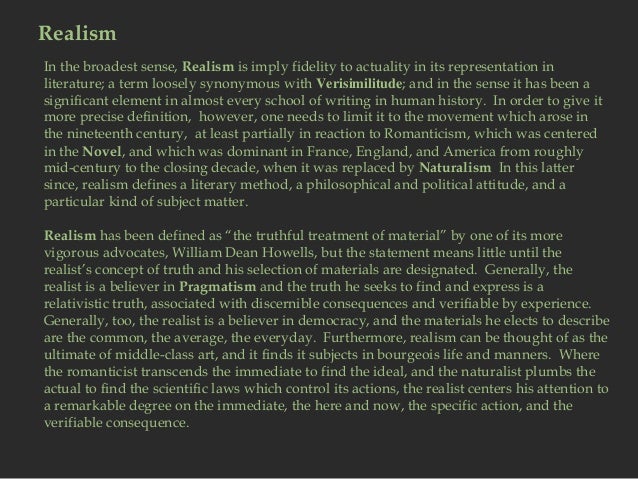 Essay on realism