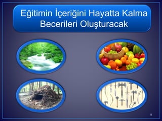 9
ğپin İçeriğini Hayatta Kalma
Becerileri Oluşturacak
 