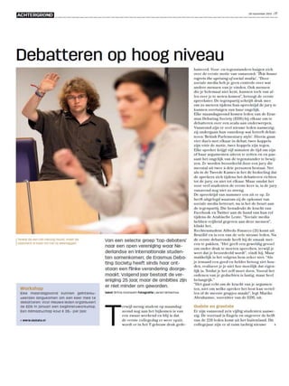 Debatteren op hoog niveau - Erasmus Debating Society 25 jaar