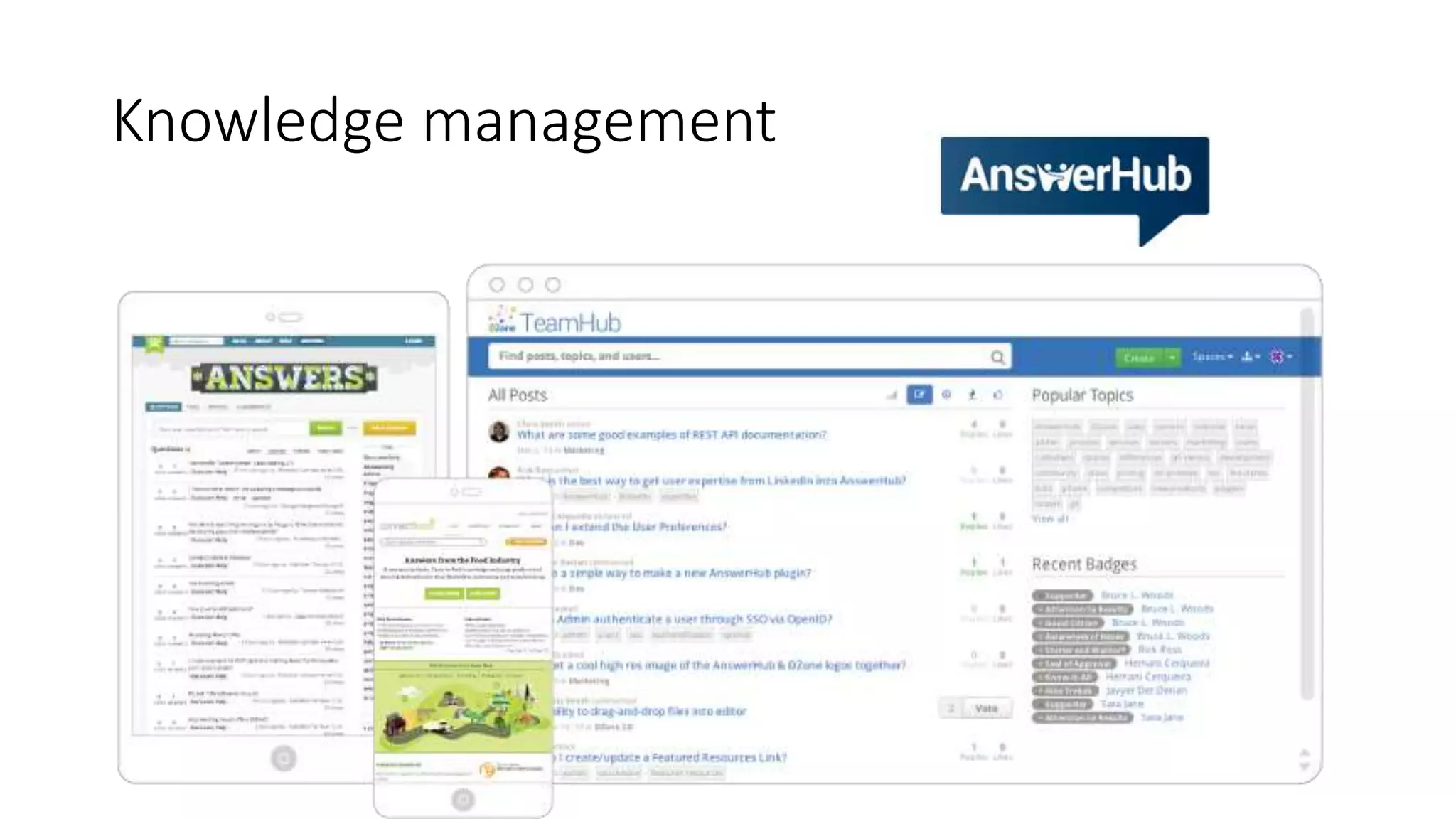 Knowledge management
 