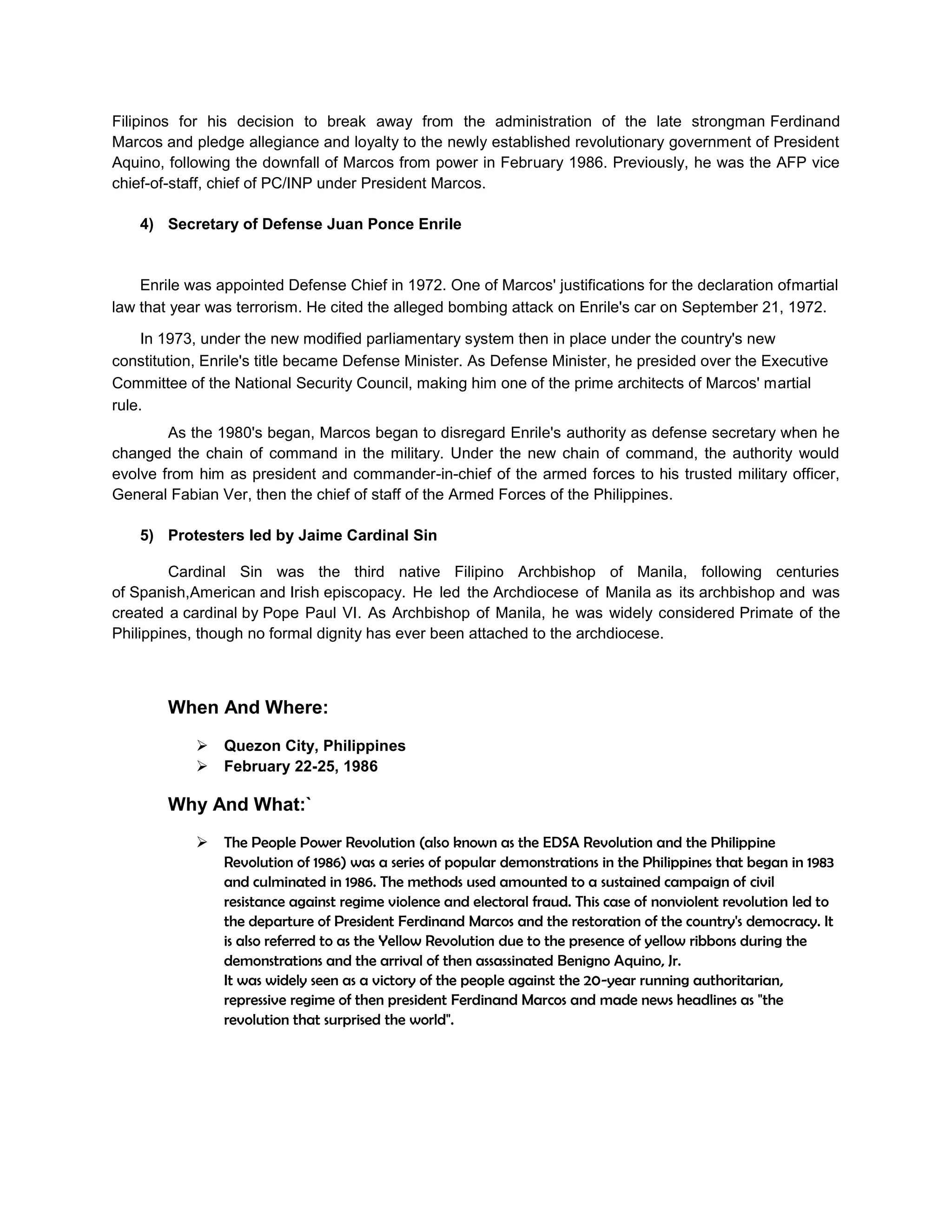 Edsa 1 revolution | DOCX