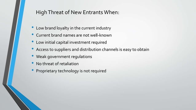 Threat of New Entrants | PPTX