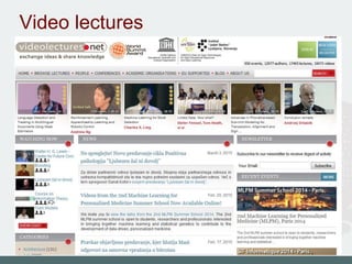 Video lectures
 