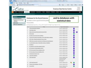 and to databases with statistical data