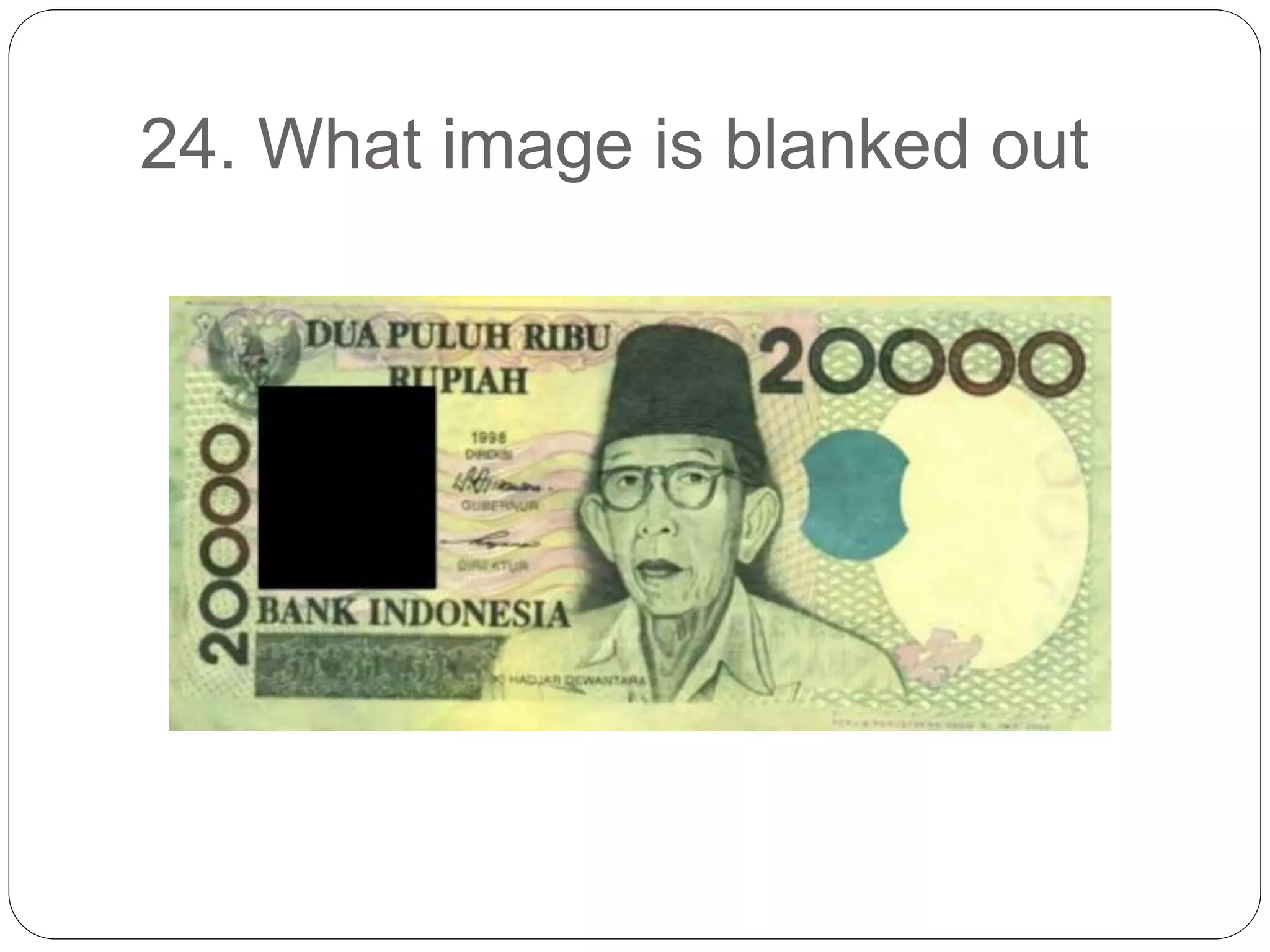 24. What image is blanked out
 