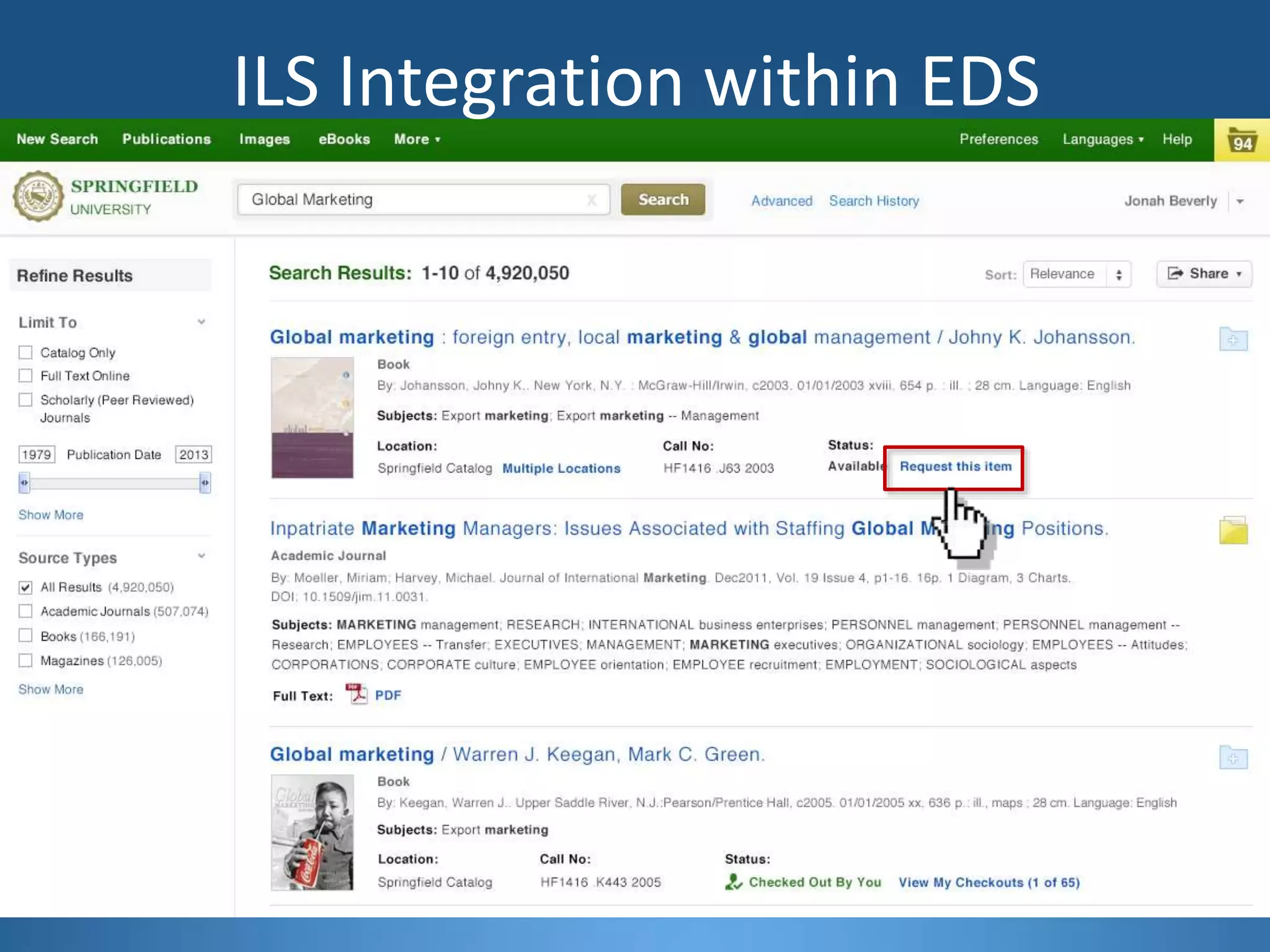 ILS Integration within EDS
 