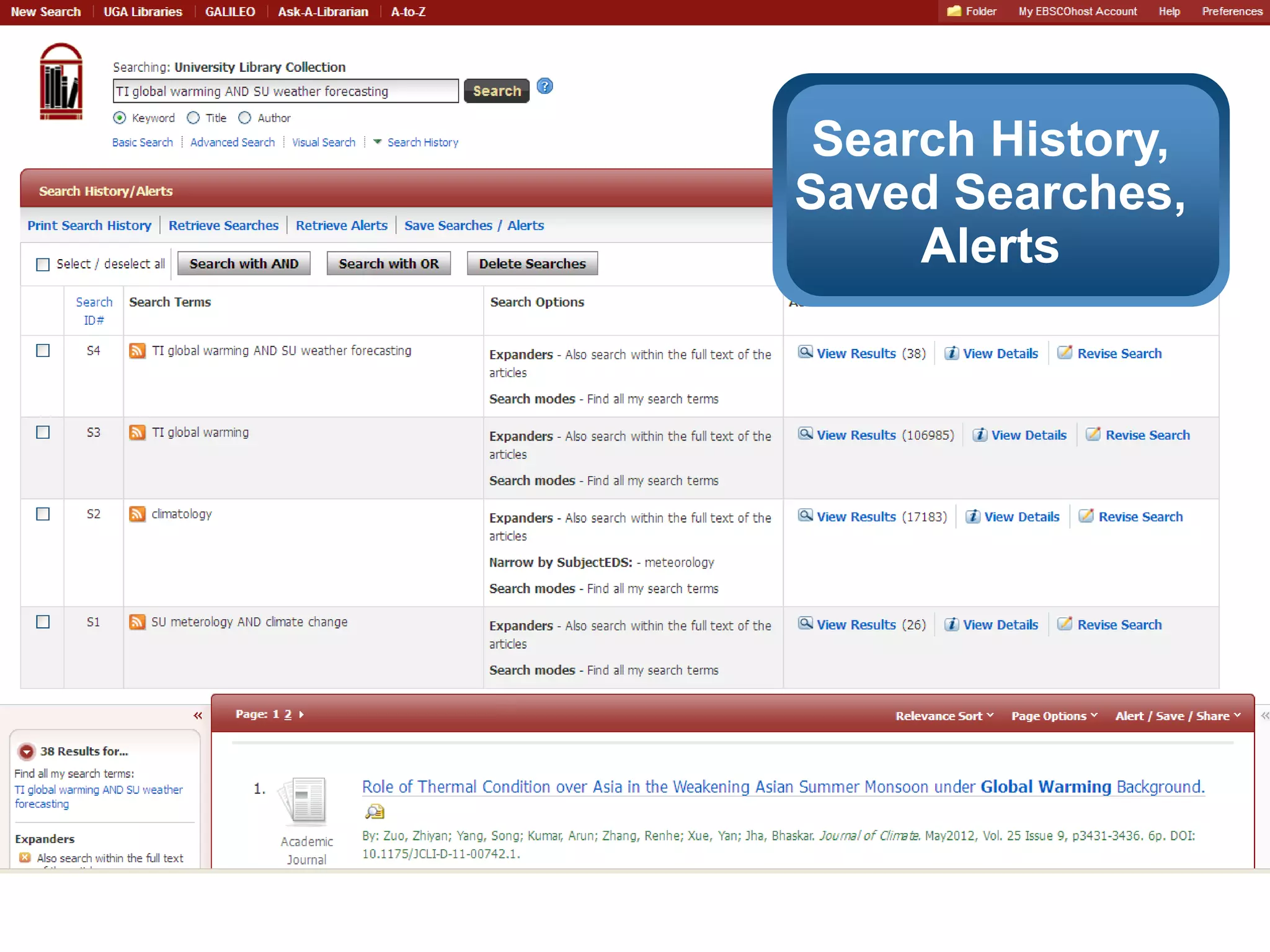 Search History,
Saved Searches,
Alerts
 