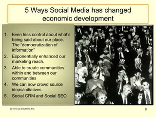 Training services to the economic development profession.