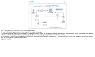 2. ANÁLISE PELO INPI (E ANVISA)
Fonte:	
  Anexo	
  II,	
  Orientação	
  de	
  Serviço	
  No.	
  03/13	
  -­‐	
  ANVISA
Aqui o fluxograma de análise com base nessas informações.
Ou seja, a discussão aparentemente está longe de terminar. Isto porque:
1) Como já mencionei, segundo o TRIPS e a CUP, tratados do qual o Brasil faz parte e com normas devidamente internalizadas, não se pode negar uma patente
por mera restrição à exploração/comercialização do objeto da invenção, que é o primeiro caso (risco à saúde);
2) Novamente, a Agência decide avaliar os requisitos de patenteabilidade, para os casos em que o medicamento está dentre uma categoria de interesse para o
SUS, em clara afronta aos pareceres da AGU.
O que nos espera?
 