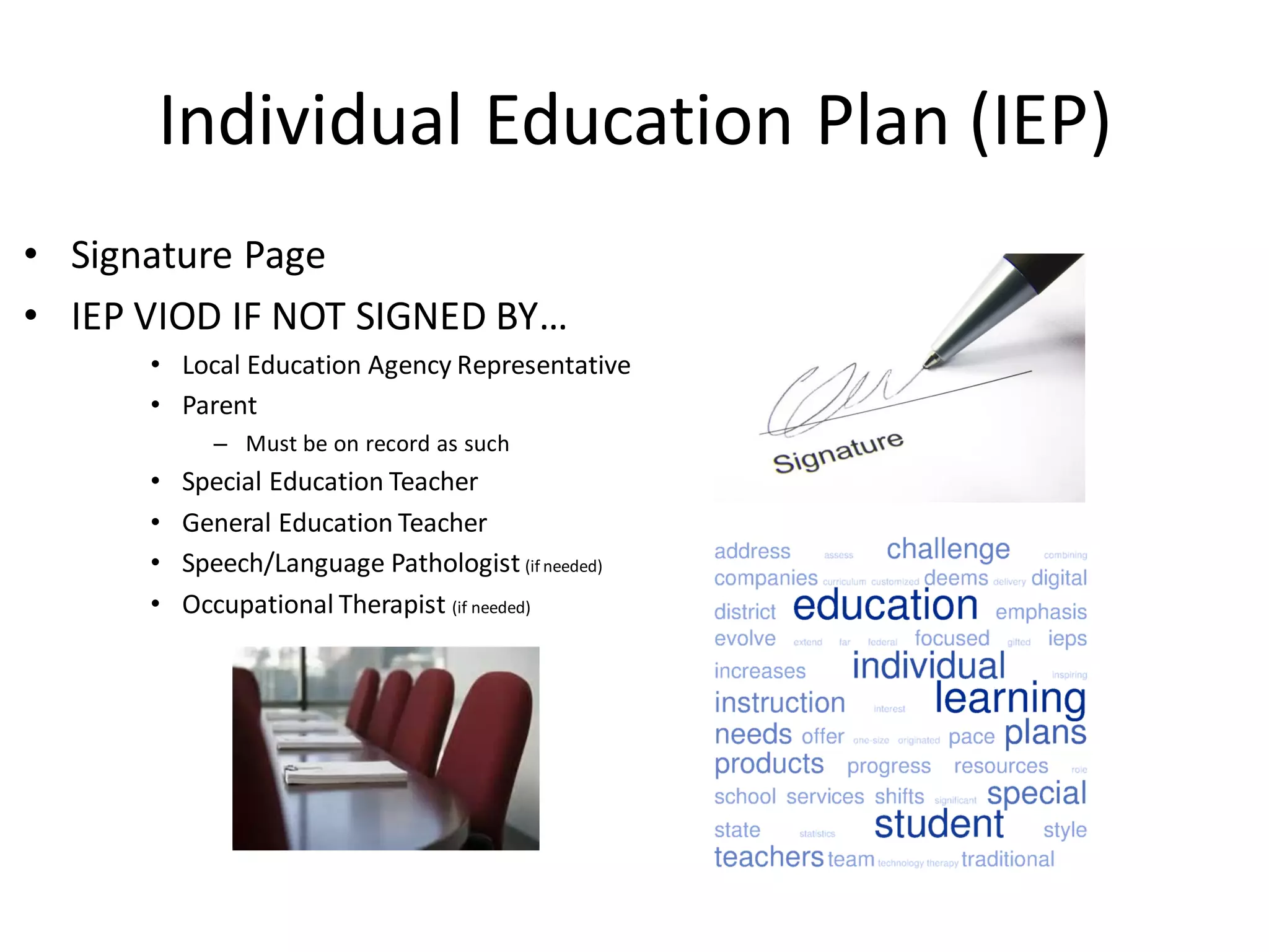 Practice makes Permanent
• Ensure General Educator
(GE) and paraprofessional
understand
– Legal Implications of
Special Education
• What went wrong to come
to litigation in…
– Durham County (NC)
– Antioch Unified School
District (CA)
– Manhattan Beach Unified
School District (CA)
• Discuss in detail & ensure
compliance
– DOCUMENT…DOCUMENT
…DOCUMENT
 