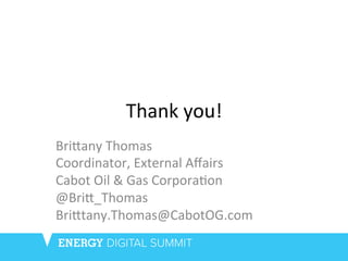 Tailoring Your Online Image: Trimming the Excess to Get a Good Social Fit - Brittany Thomas [Energy Digital Summit 2014]