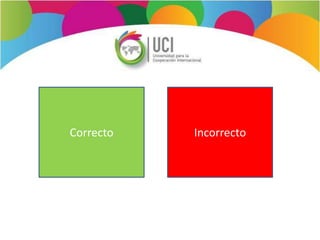 Correcto Incorrecto
 