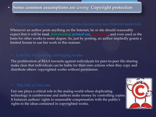 Liability for posting infringing works