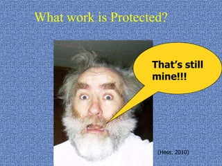 What work is Protected?That’s still mine!!!(Hess, 2010)