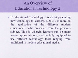My Project in Educational Technology 2 | PPTX