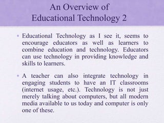 My Project in Educational Technology 2 | PPTX