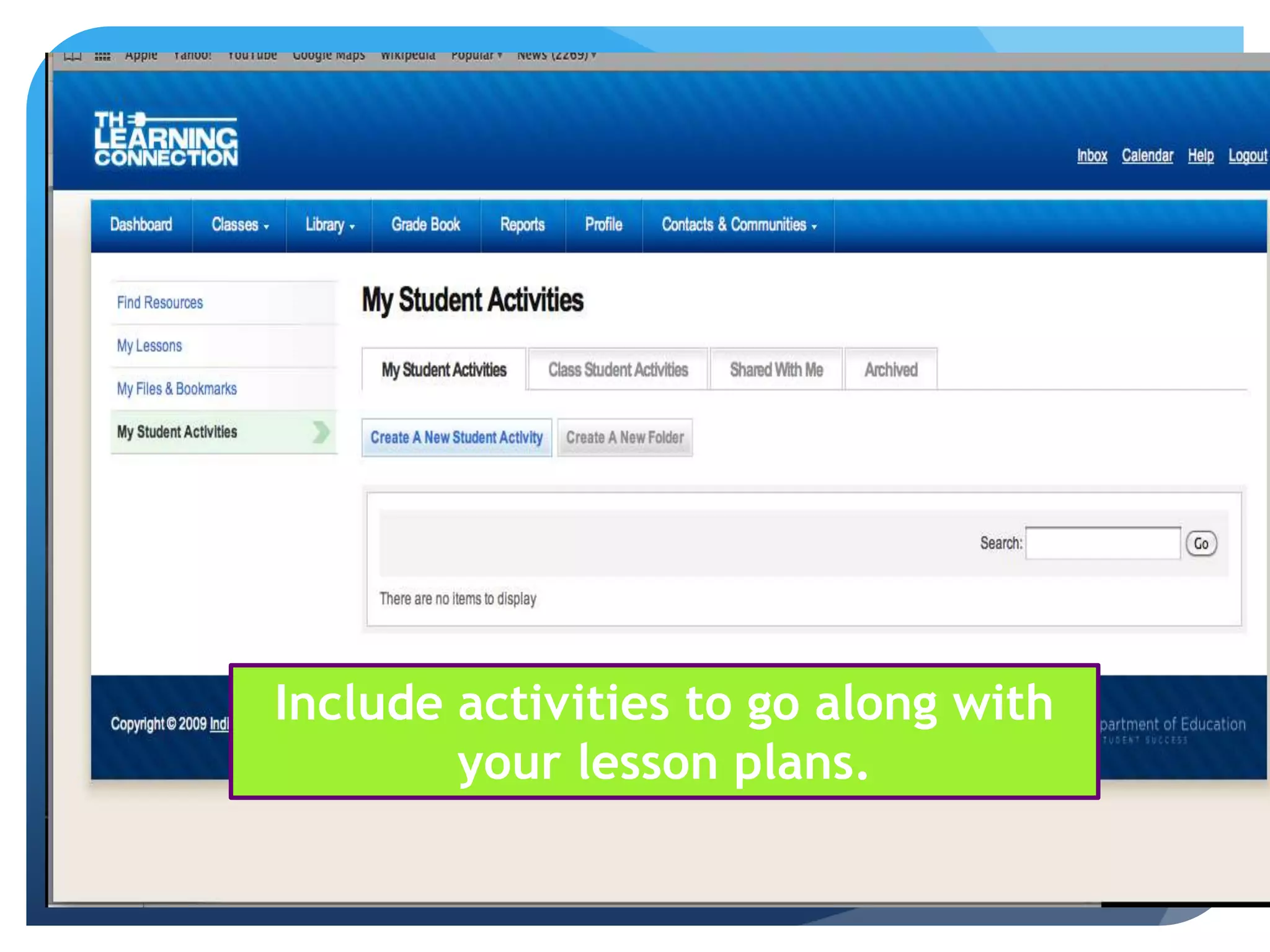Standards are easy to find.Your Lessons are Saved and Easy to Retrieve.No need to worry about losing files.Folders of Lessons/Rubrics