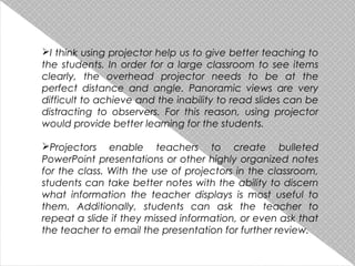 Projector Slide Writing my educational technology | PPT