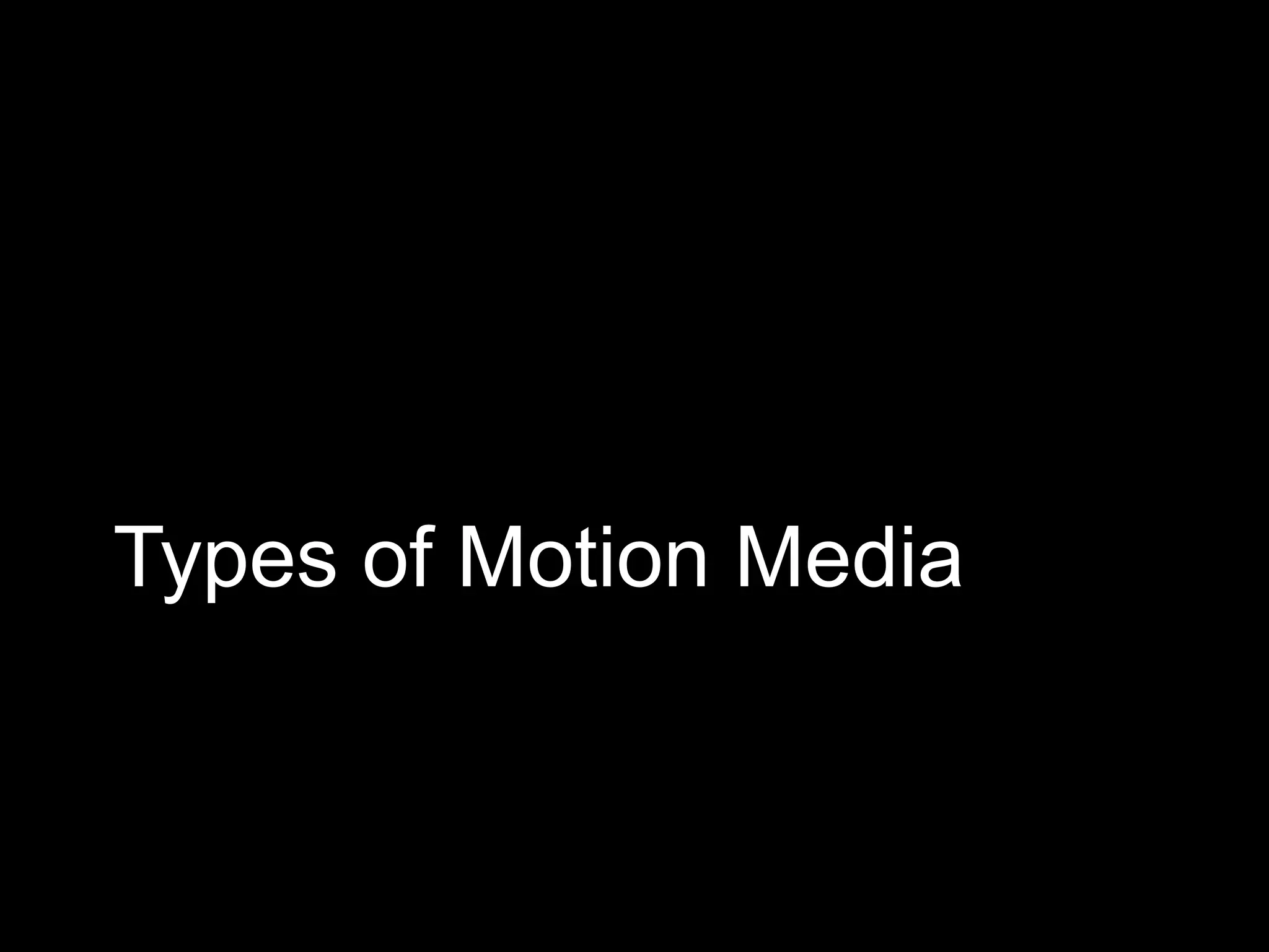 Types of Motion Media

 