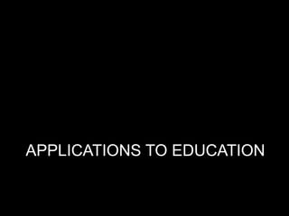 APPLICATIONS TO EDUCATION

 
