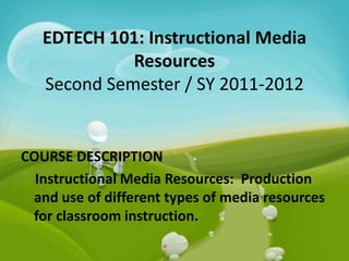 Edtech101 syllabus | PPTX