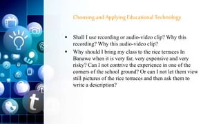 Ed tech 2. Evaluating Technology | PPTX