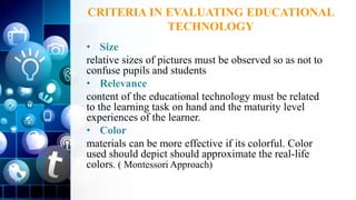 Ed tech 2. Evaluating Technology | PPTX