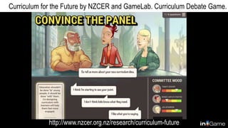 Curriculum for the Future by NZCER and GameLab. Curriculum Debate Game.
http://www.nzcer.org.nz/research/curriculum-future
 