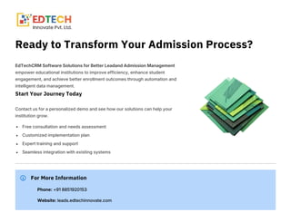EdTech CRM Software Solutions for Enhanced Lead and Admission ...